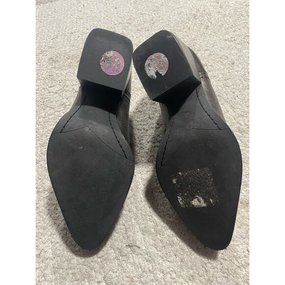 Franco Sarto Kieran Ankle Boots Womens 8.5 M EU 38.5 Leather Metallic MSRP$90 - Picture 3 of 11